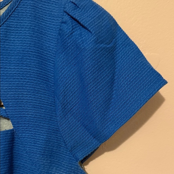 Anthropologie Mauve Blue Dress with Cutout Design 2 - Picture 4 of 9